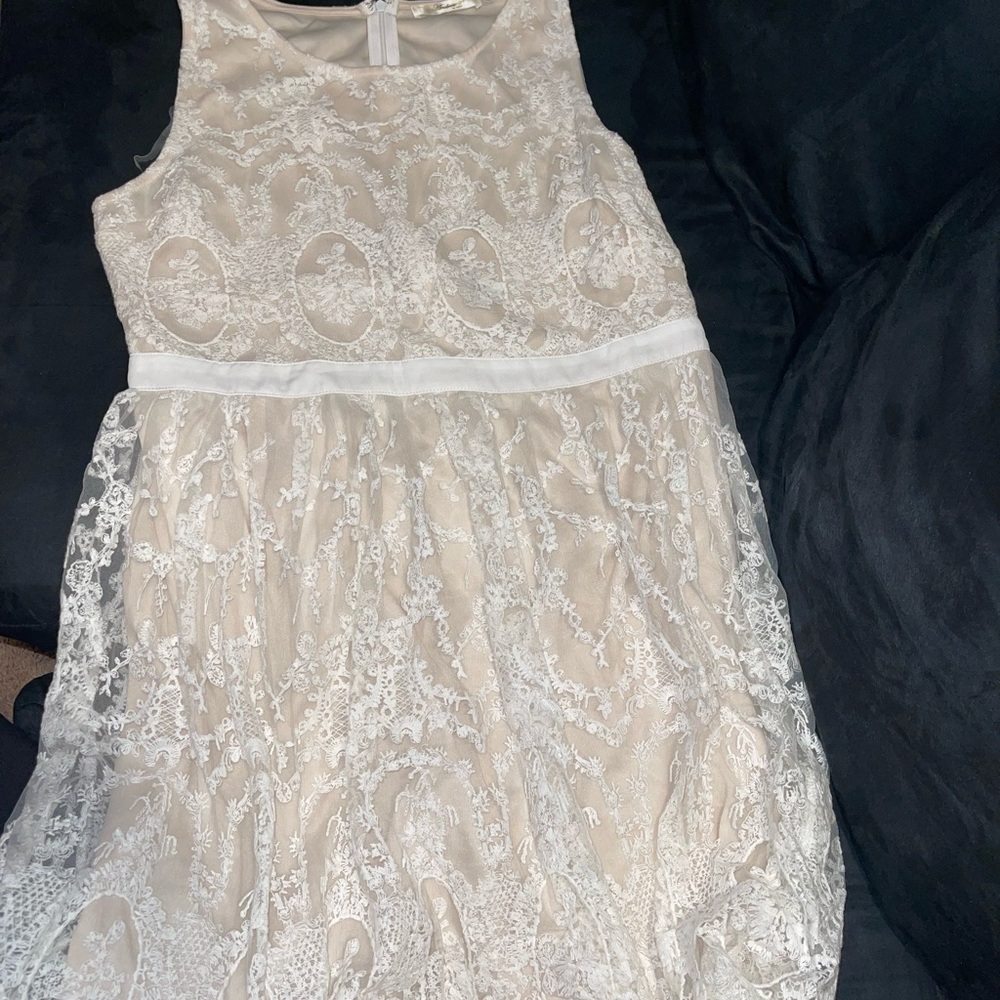 Elegant Cream Lace womens Dress